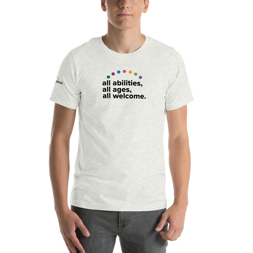Thumbnail: All ages, all abilities, all welcome - light unisex t-shirt