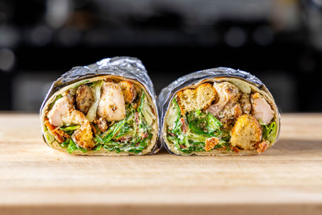 Greek Chicken Caesar Wraps