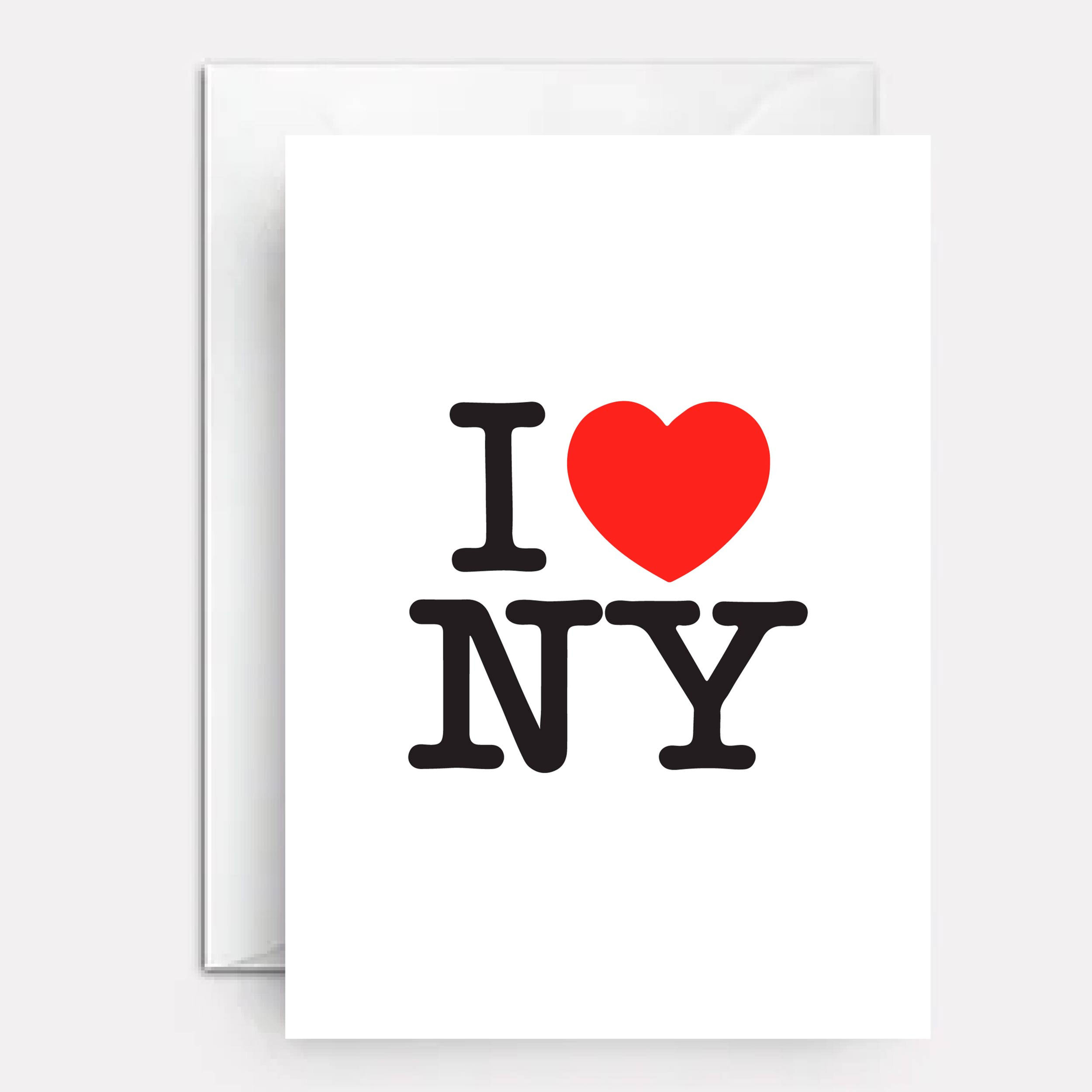 I love NY design on cover of love card.