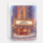 Broadway theater on cover of birthday card.