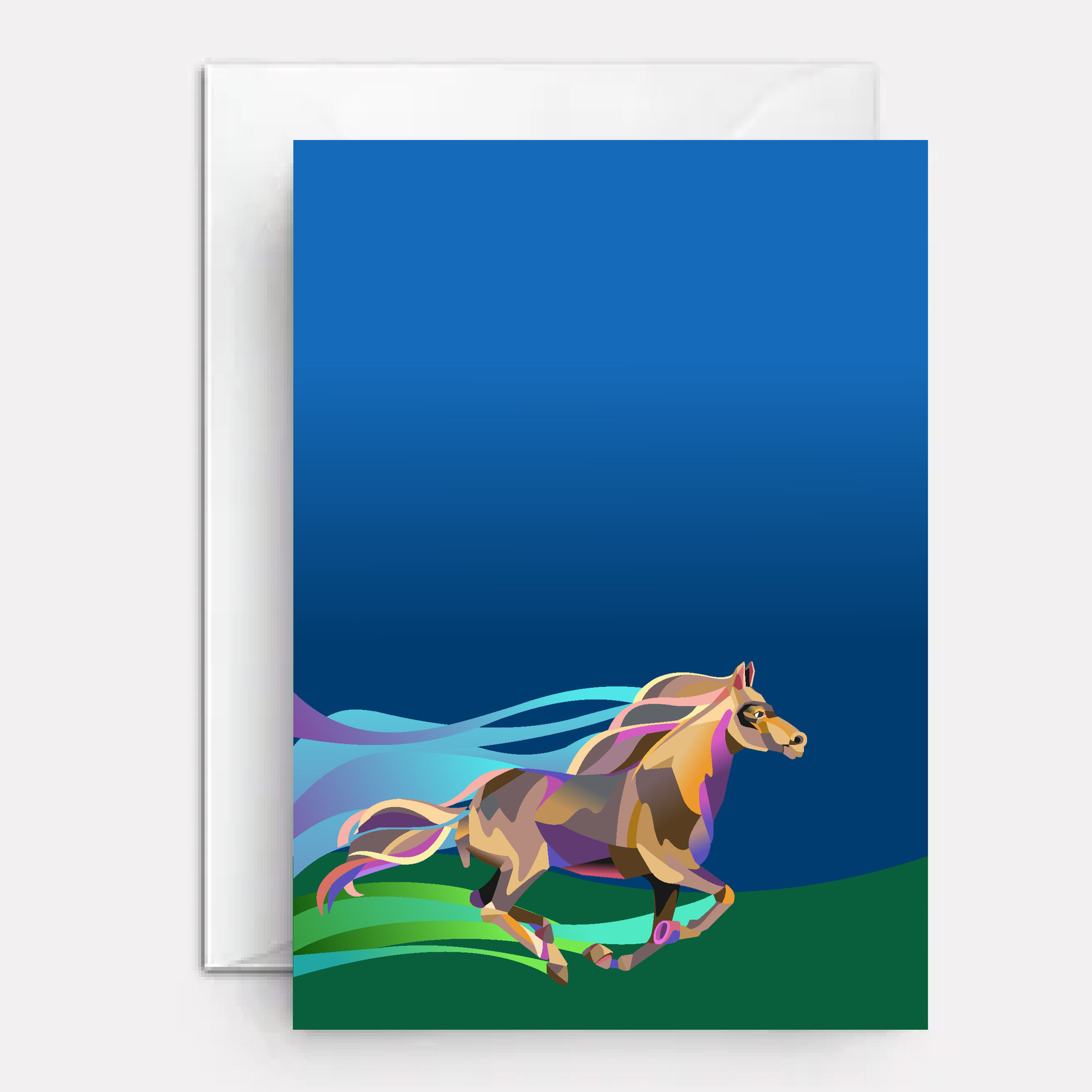 Birthday card for her with horse on cover.