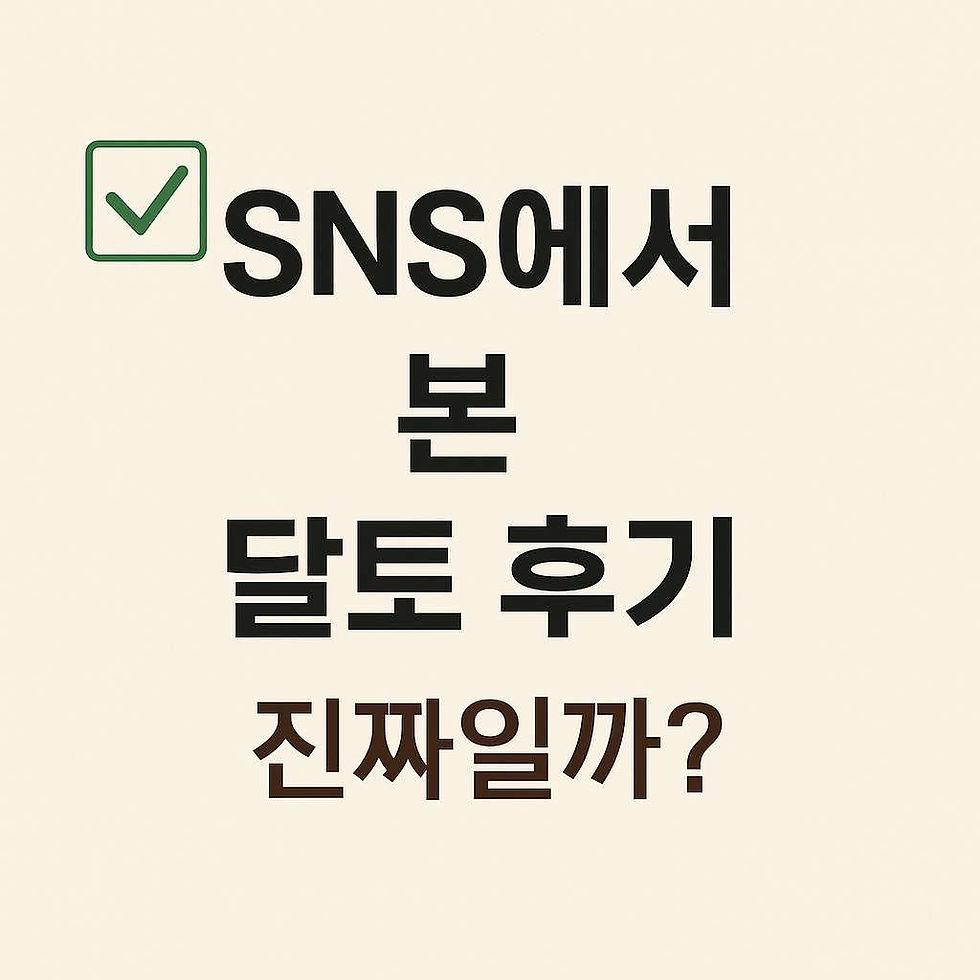SNS에서 본 달토 후기, 진짜일까?
