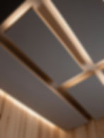Backlit acoustic ceiling panels for recording studios