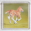 Thumbnail: horse art print on clear acrylic coaster.  Foal galloping with all four feet off the ground.