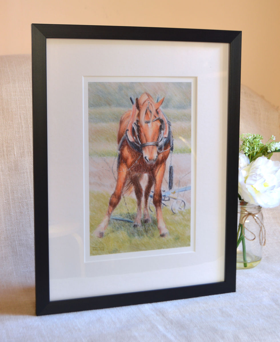 Thumbnail: Suffolk Punch Turning on the Headland Print