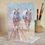Thumbnail: Suffolk Punch horse art birthday card. Two horses ploughing on misty day