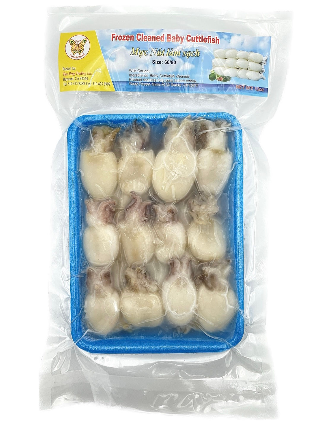 Butterfly Frozen Baby Cuttlefish 60 up 36x12oz