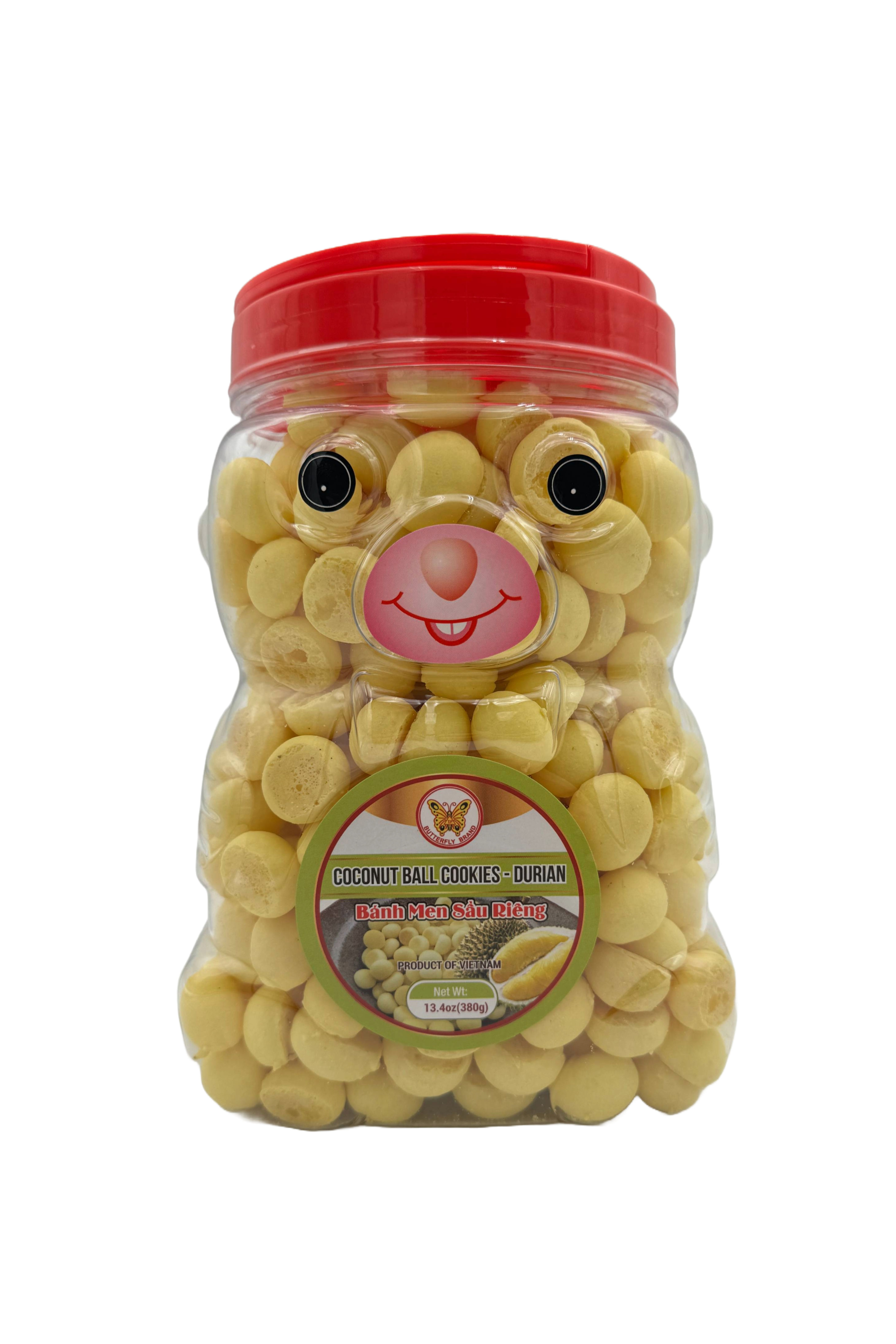 Butterfly Coconut Ball Cookies Durian Flavor 12x13.4oz
