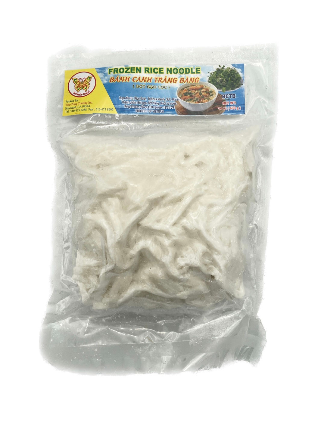 Butterfly Frozen Banh Canh Rice Noodle 36x14oz