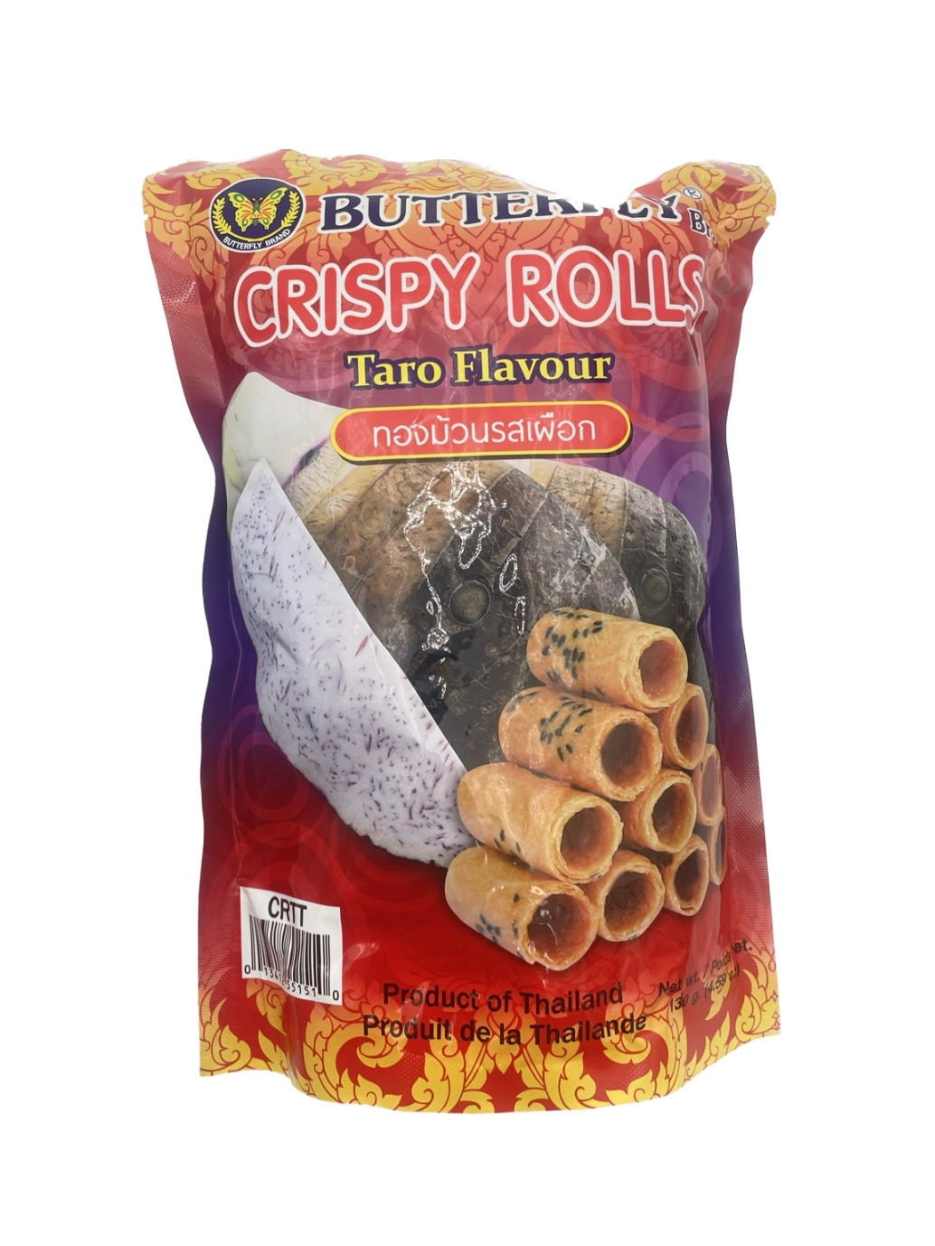 Butterfly Crispy Roll Taro 24x130g