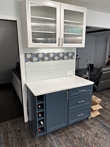 Floral Kitchen Backsplash Remodel