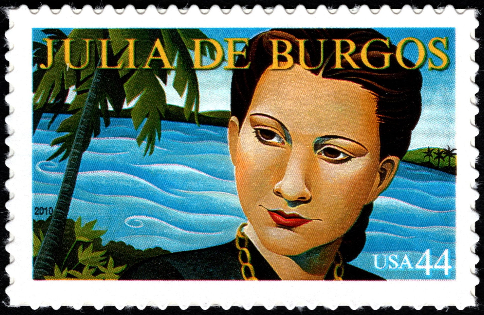 MNH 2010 Julia De Burgos Single 44 Cent Stamp - US SCOTT #4476