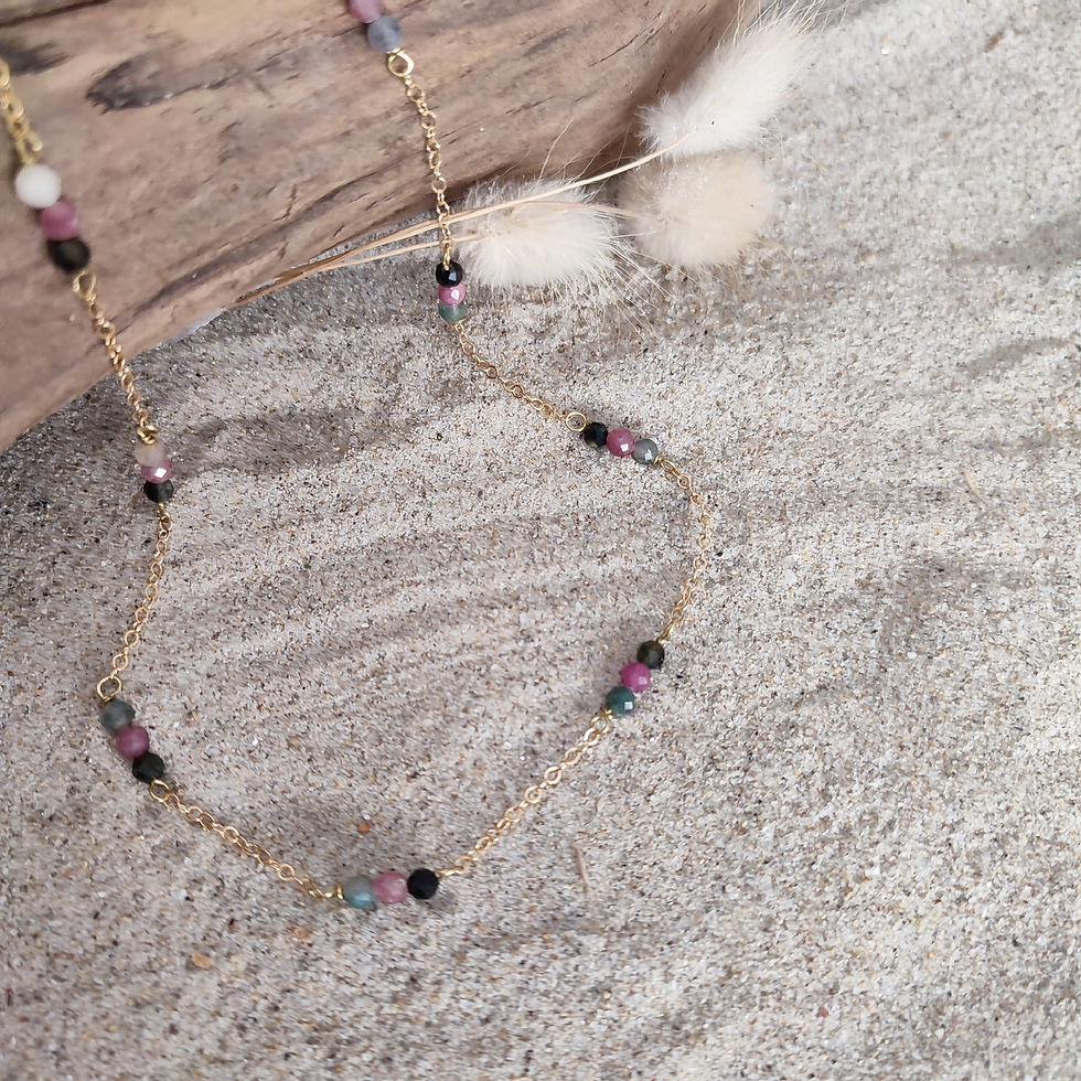 Collection Sublime ras de cou tourmaline multicolore