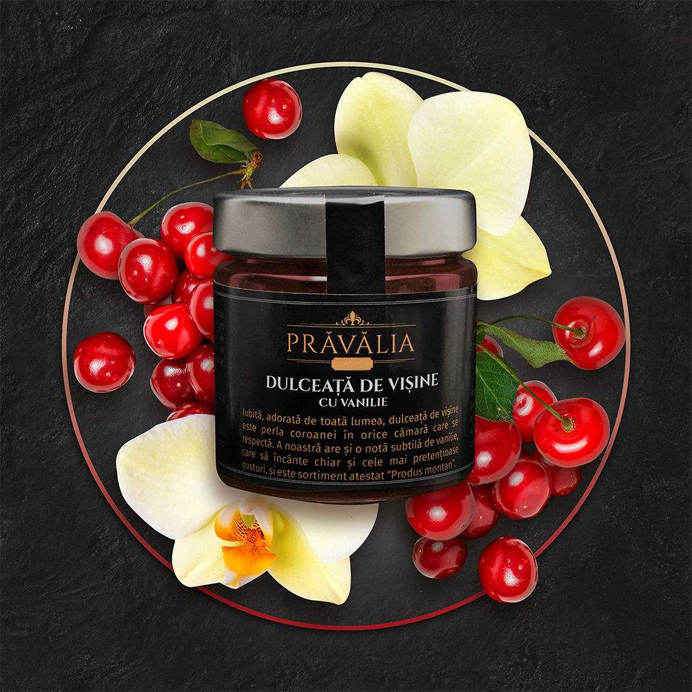 DULCEATA DE VISINE CU VANILIE de la PRĂVĂLIA 240gr