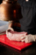 Chef preparing Wagyu