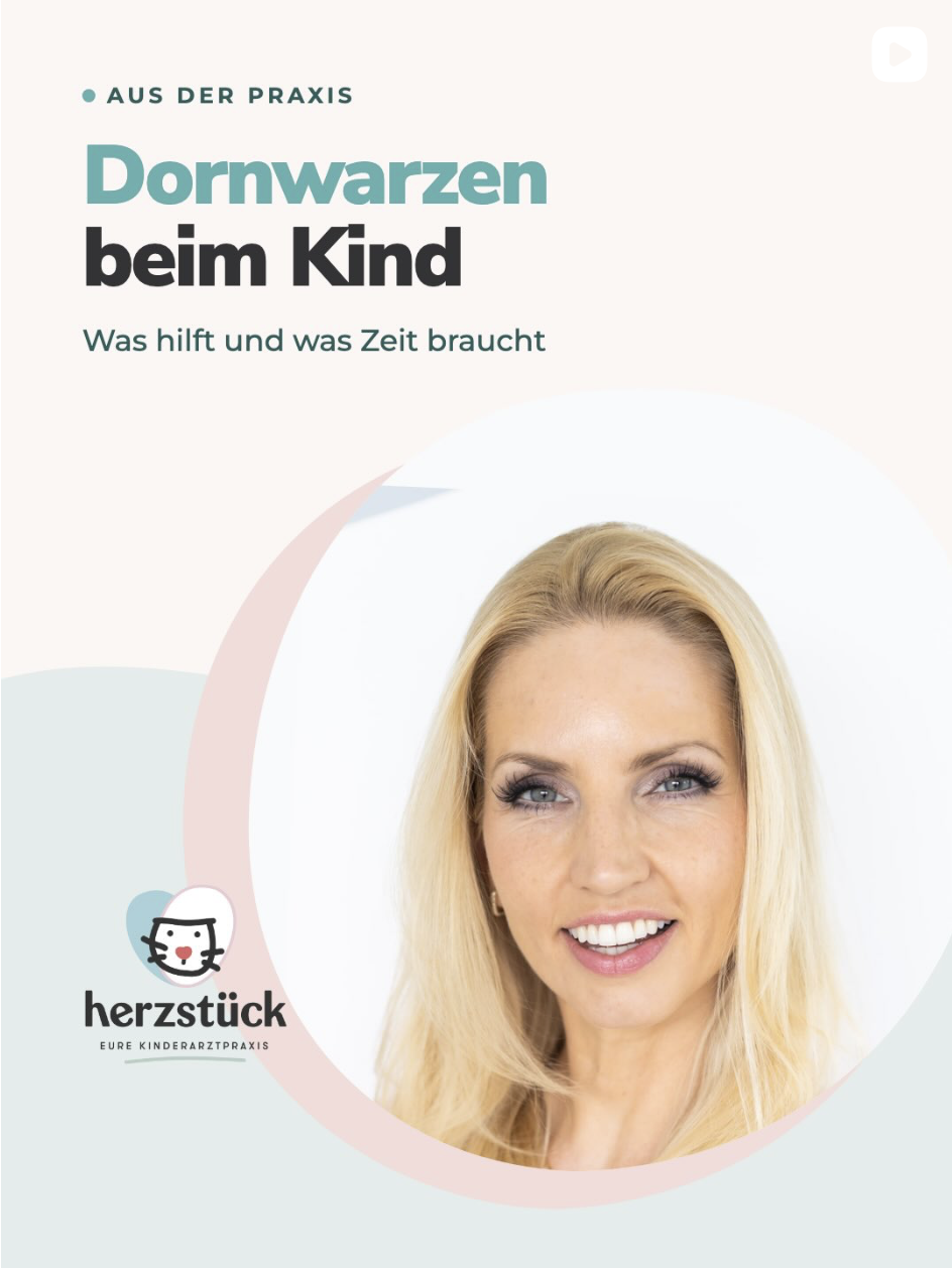 Instagram-Beitrag der Praxis Herzstück: Dornwarzen