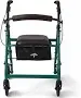 Thumbnail: ROLLATOR WITH 8" WHEELS, STEEL EPOXY COATED FRAME, STORAGE BAG