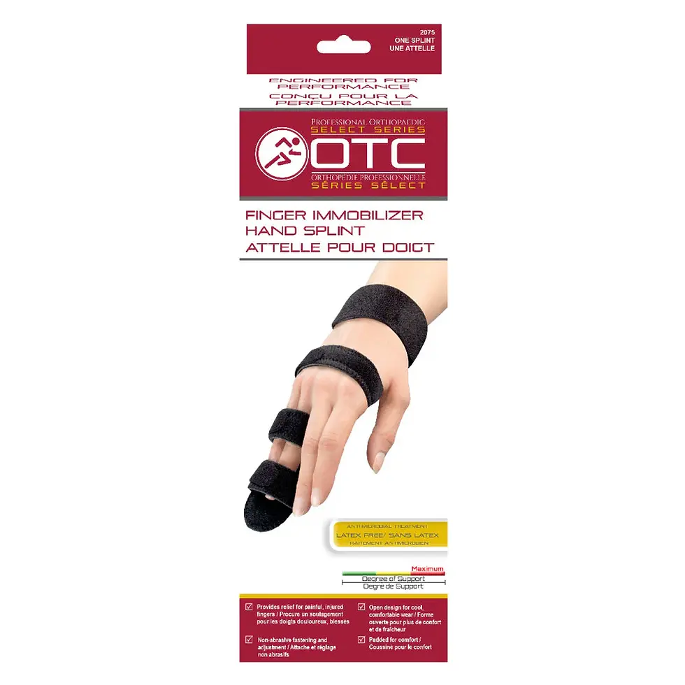 Thumbnail: OTC FINGER IMMOBILIZER HAND SPLINT, MAXIMUM, BLACK,