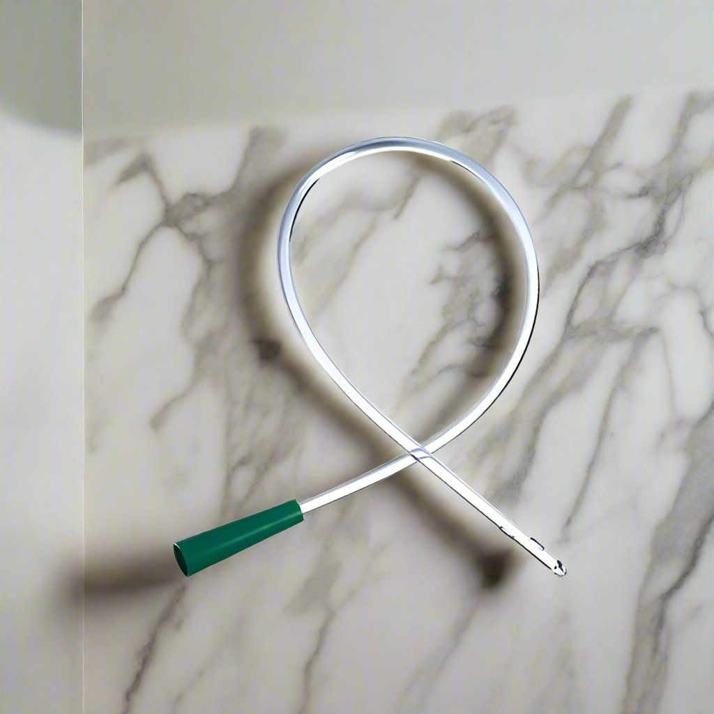 CLEAR PLASTIC URETHRAL INTERMITTENT CATHETER 16FR 16IN W/CONNECTORS 2 EYES