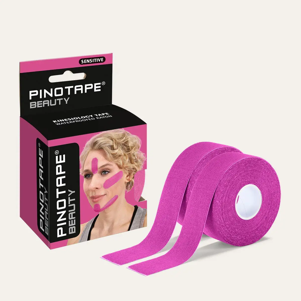 PINOTAPE Sensitive Pink (2 x 5 m x 2.5 cm)(1 Pack of 2 Tapes)