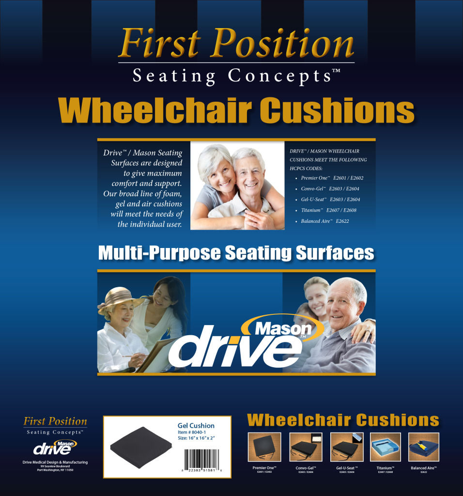 Thumbnail: Gel-U-Seat™ Lite General Use 2" Gel/Foam Wheelchair Cushion