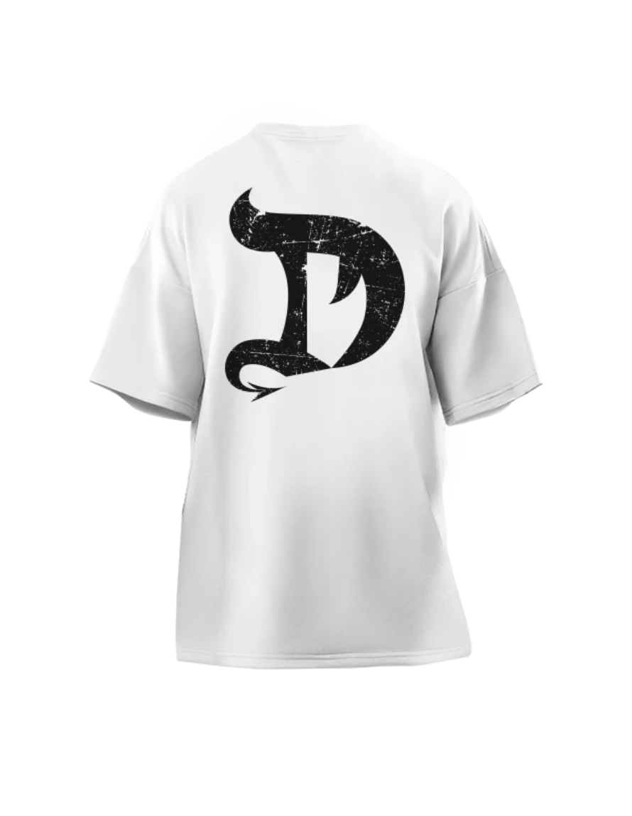 Miniatura: Dragon American Muscle Oversized T-Shirt White