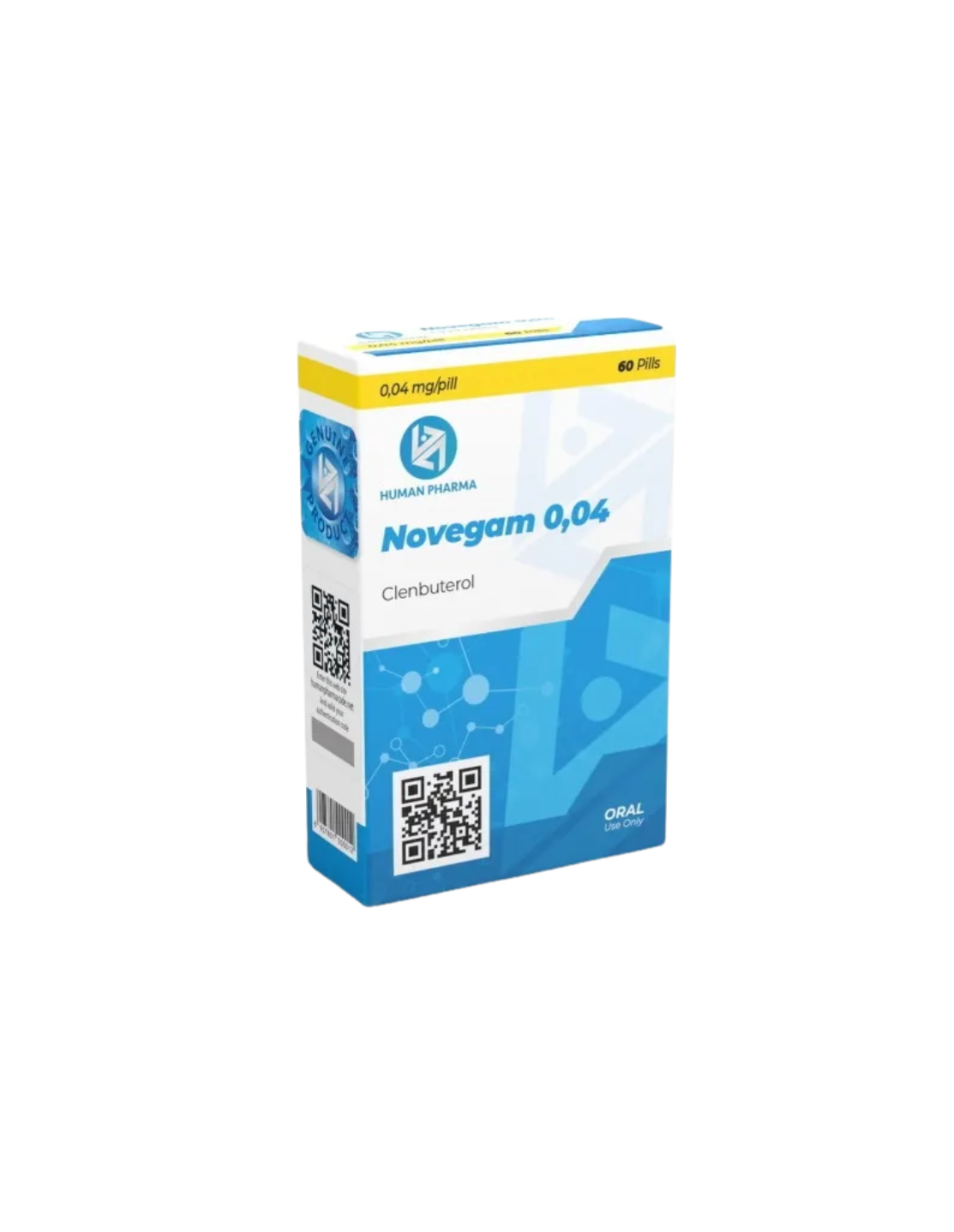 Human Pharma Novegam 40mcgr 60 Tabs Clembuterol