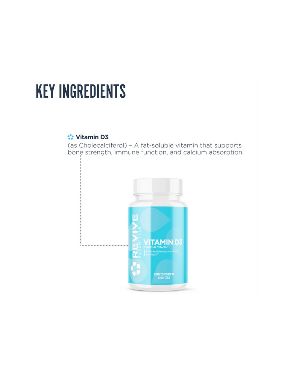 Miniatura: Rev Vitamin D3 Immune & Bone Health Support 60 Caps – Soporte Inmunológico