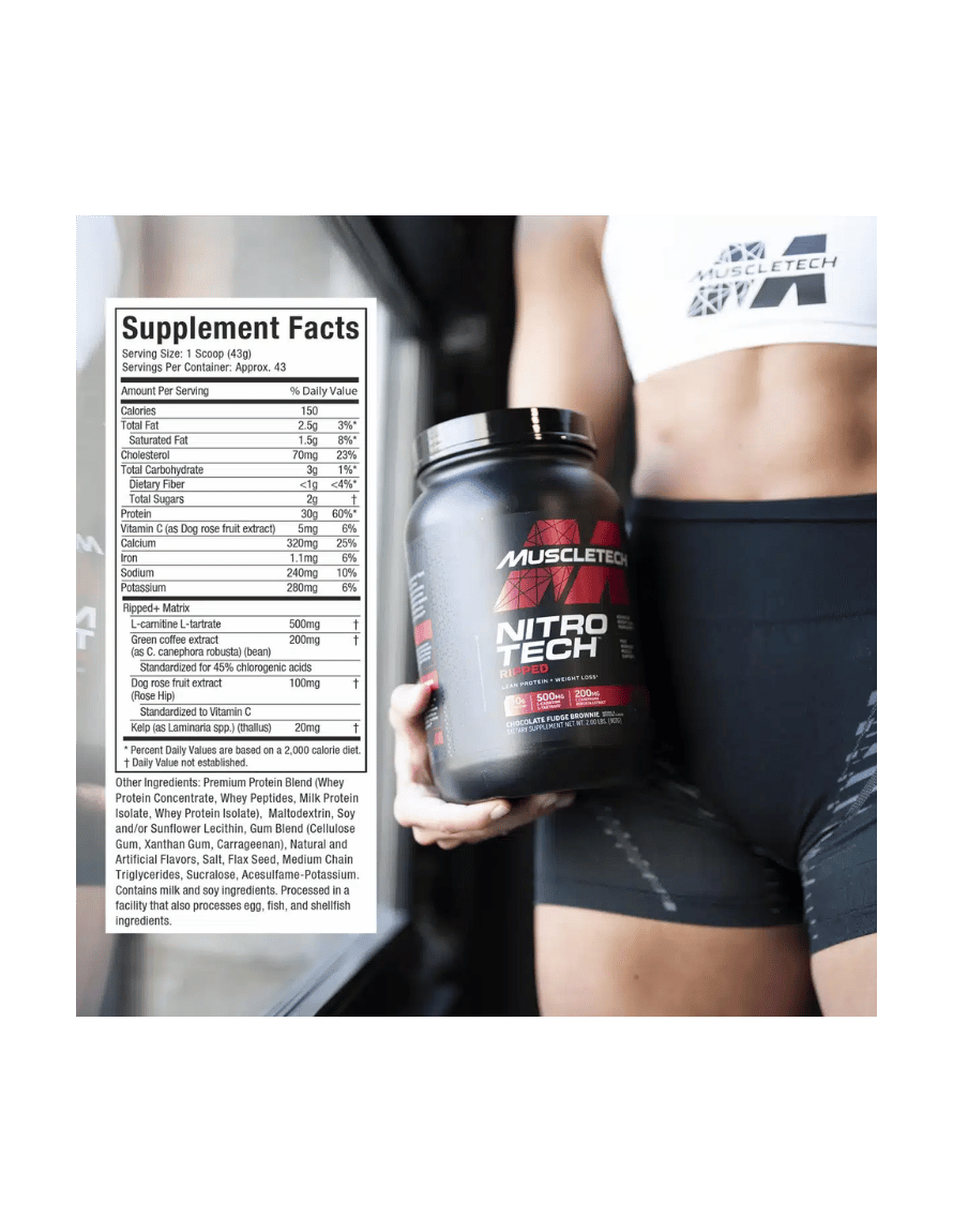 Miniatura: MT Nitro-Tech Ripped 4 Lbs | Proteína + Quema Grasa