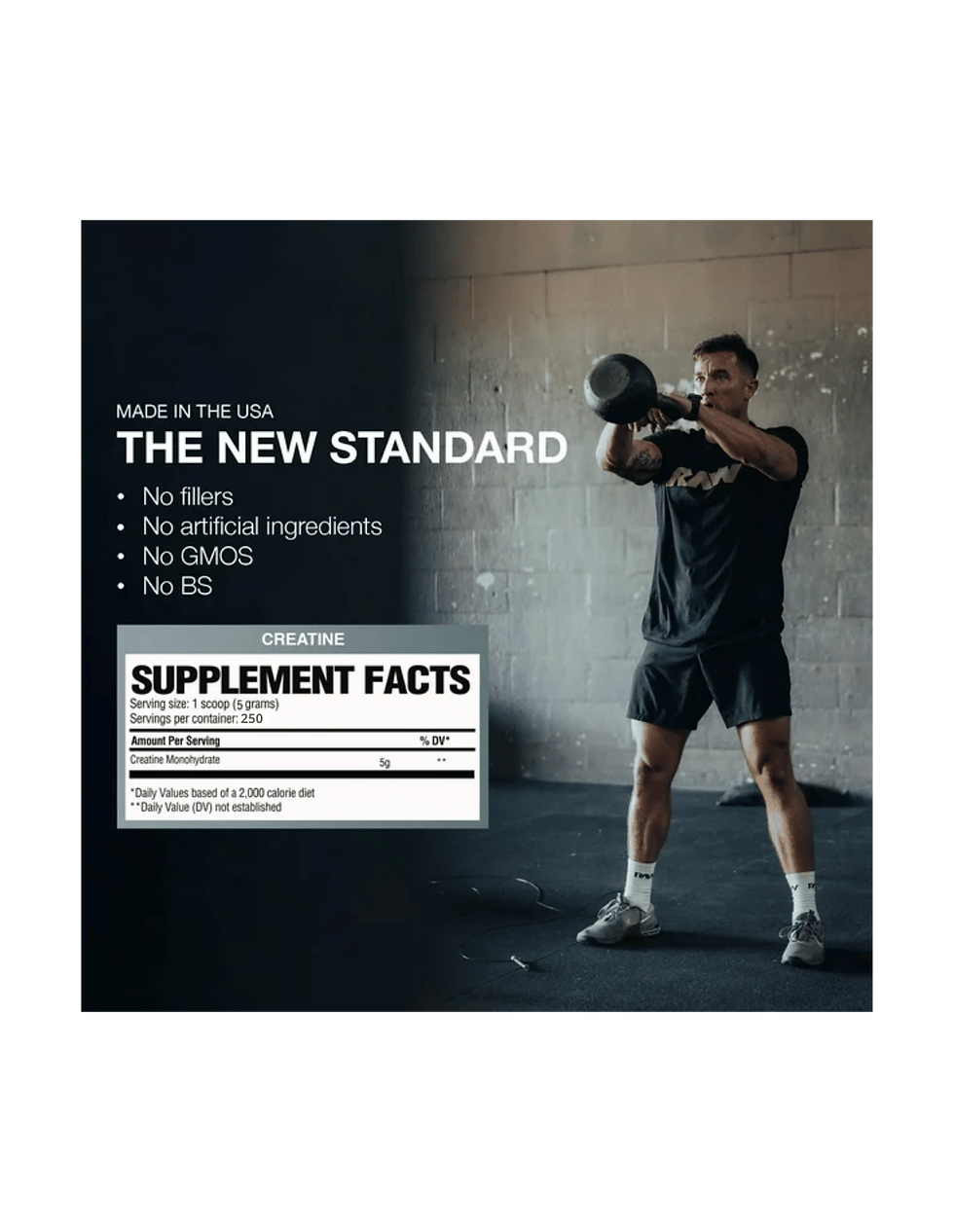 Miniatura: Raw Creatine Mono Unflavored 250 Serv – Creatina Monohidratada