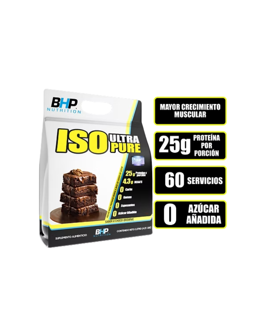 Miniatura: BHP Iso Ultra Pure 0 Carbs 4.23 Lb – Aislado de Suero Premium Sin Carbohidratos