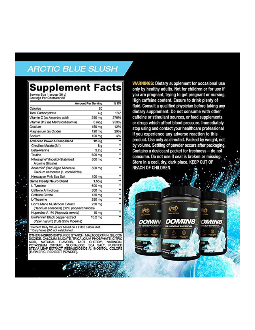 Miniatura: Pvl Domin8 Pre Workout 20 Serv