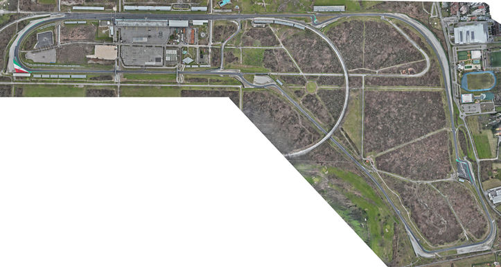 Autodromo di Monza rilievo aerofotogrammetrico con drone