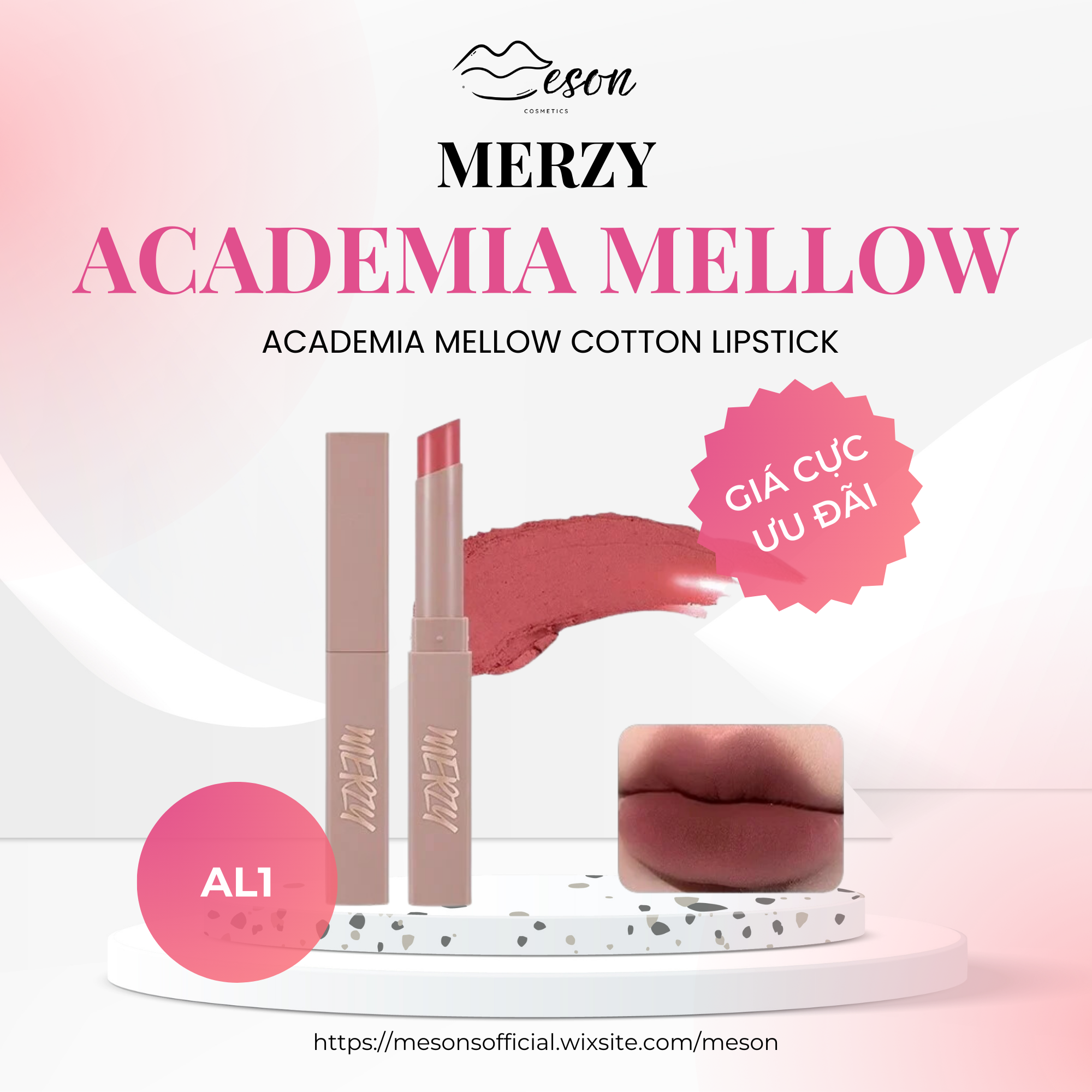 MERZY ACADEMIA MELLOW COTTON LIPSTICK