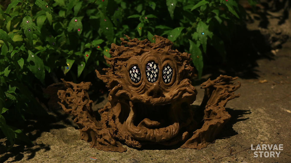 Larvae Story dust character still shot