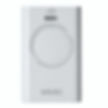 White FAAC remote control with a large button, for gate automation. TELECOMANDI CANCELLI