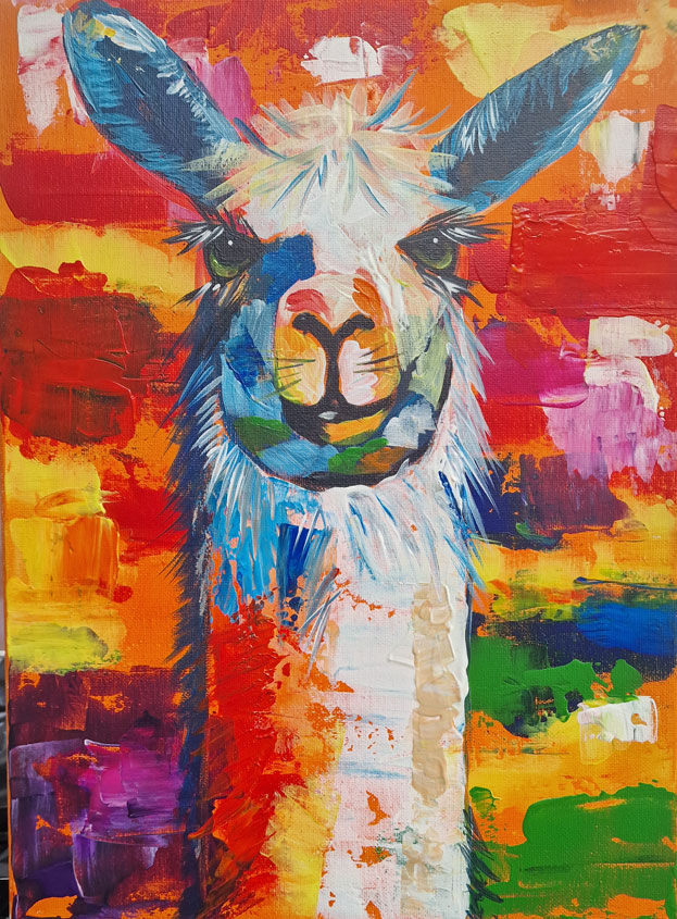 AINTREE Paint Night - Llama Drama