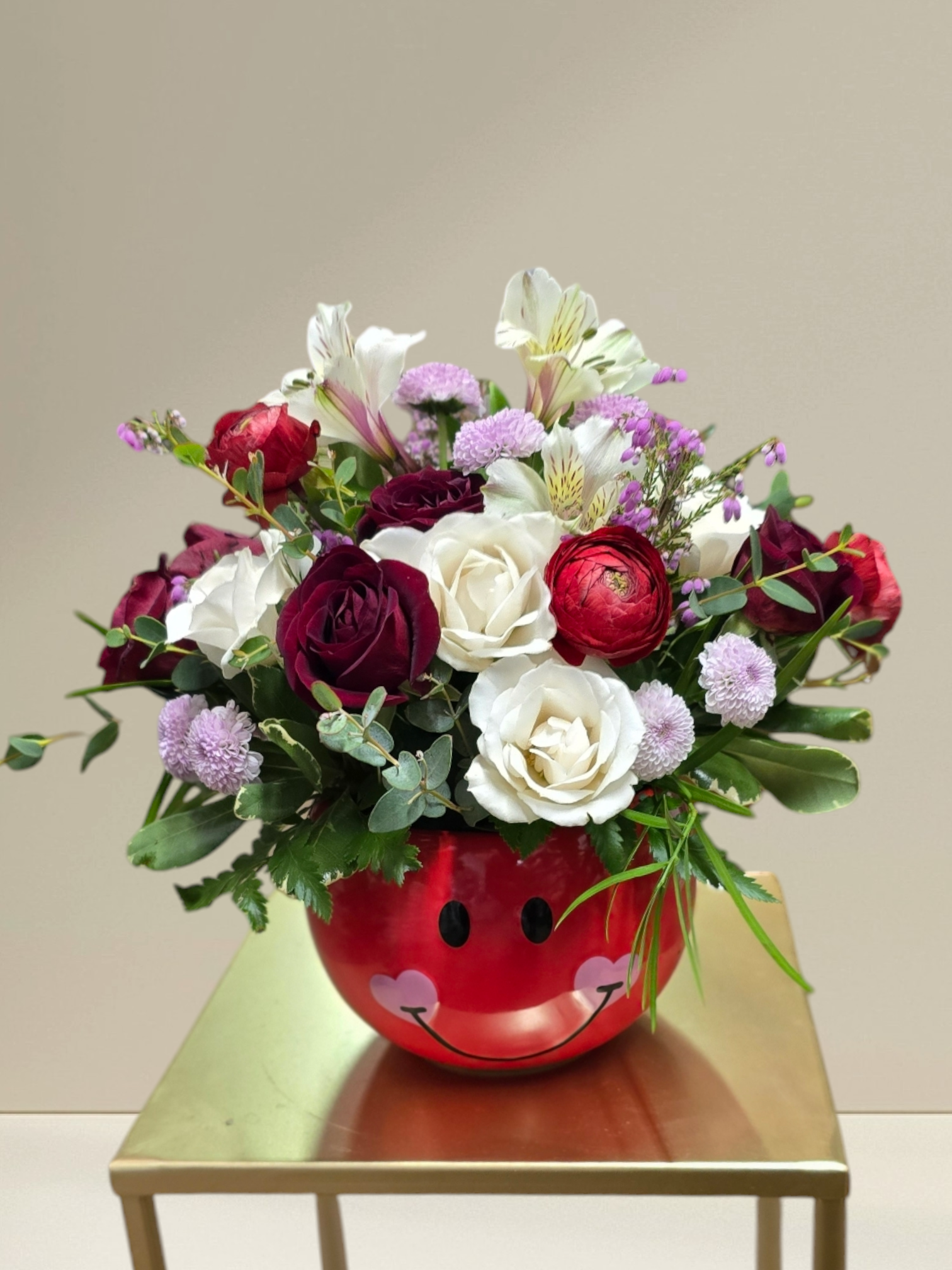 Hearts and Smiles in Red