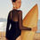 Thumbnail: 'Eliane' Mesh rashguard  one piece in Midnight (CREX338)