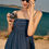 Thumbnail: 'May' Ruched mini dress in Navy (CRBW177)