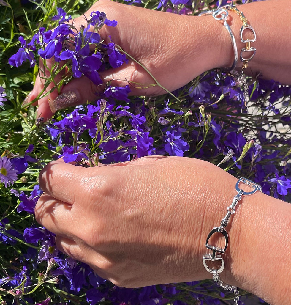 Thumbnail: Sterling Silver Stirrup Bracelet