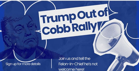Trump Out of Cobb Rally
