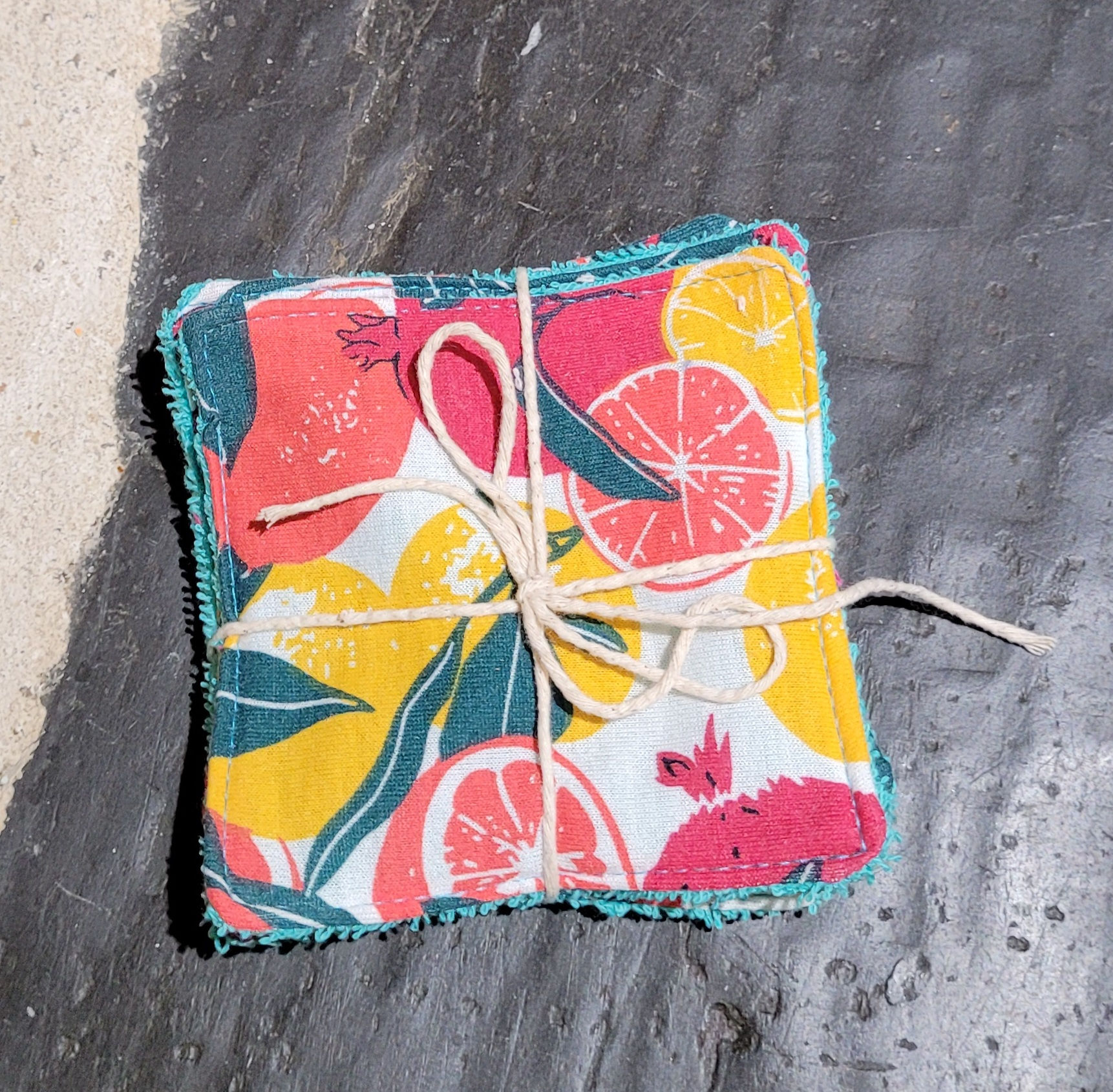 Lingettes lavables agrumes (lot de 5)