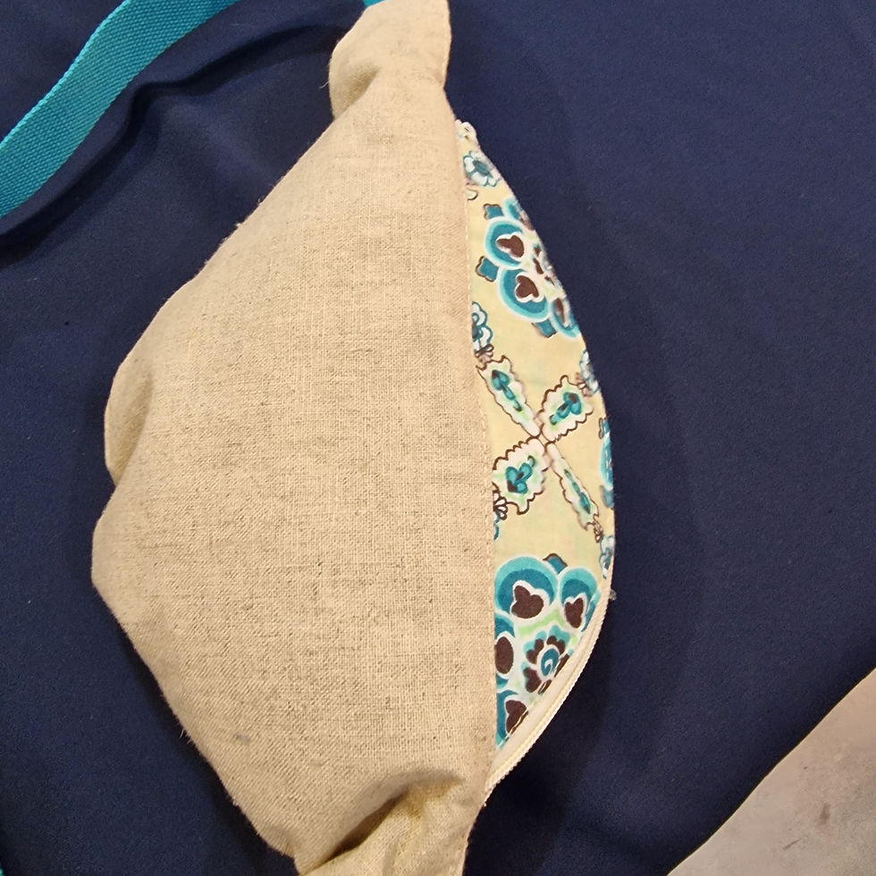 Miniature : Sac banane lin et fleurs