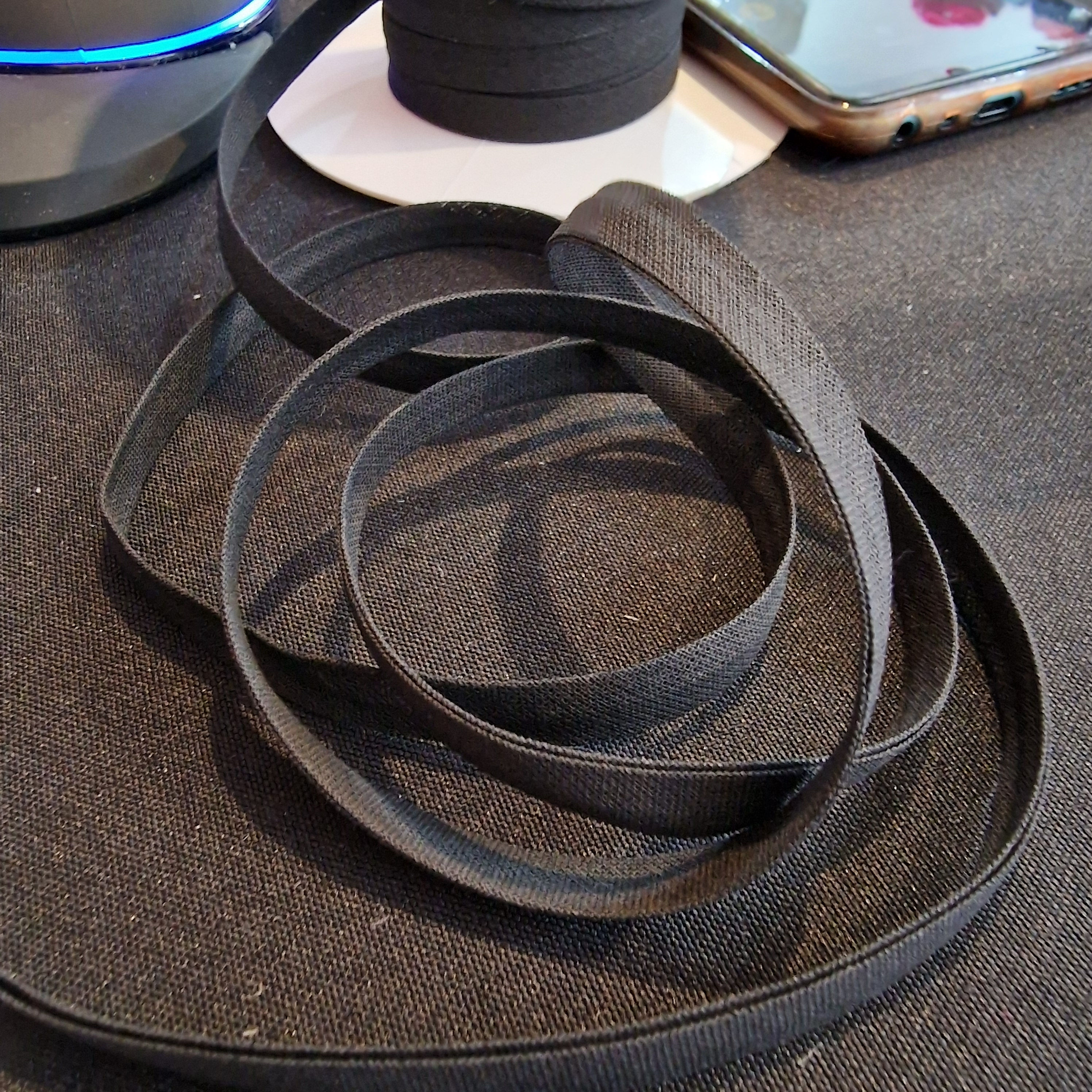 Biais coton noir 20 mm