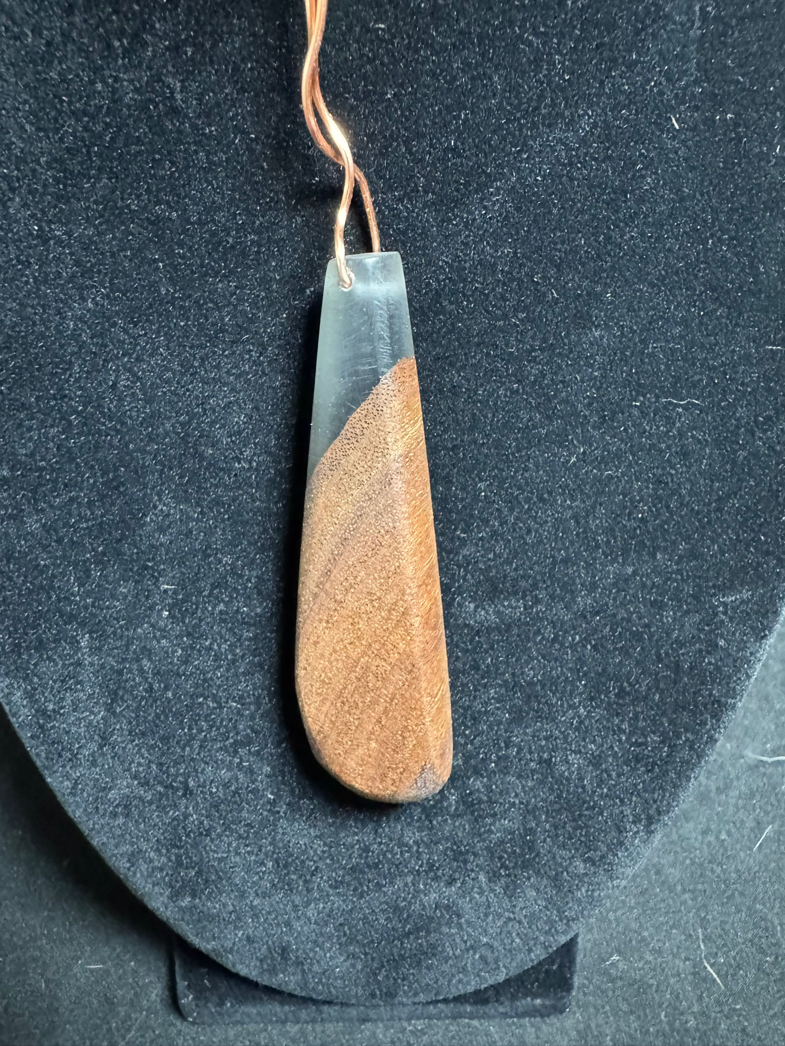 Monkeypod and Epoxy Necklace