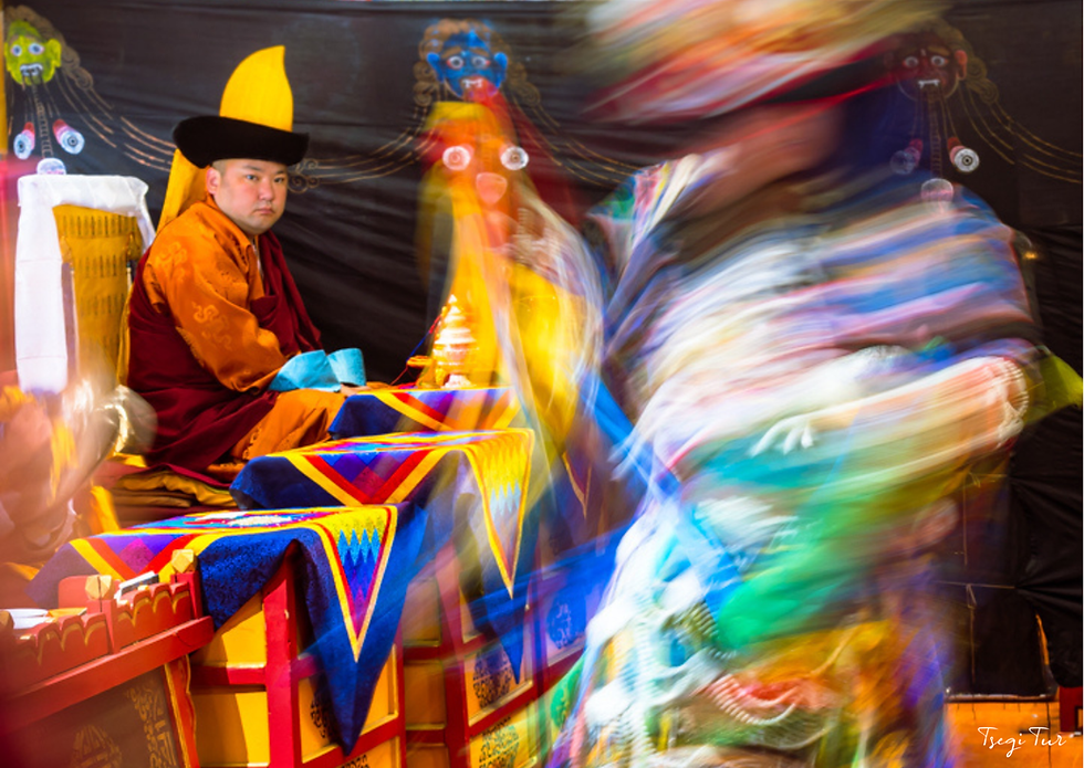 Inside the Living Tsam of Dashchoilin Monastery