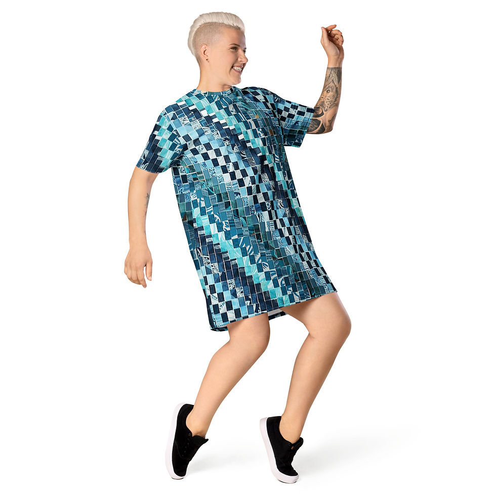 Thumbnail: Cool Blue T-shirt dress
