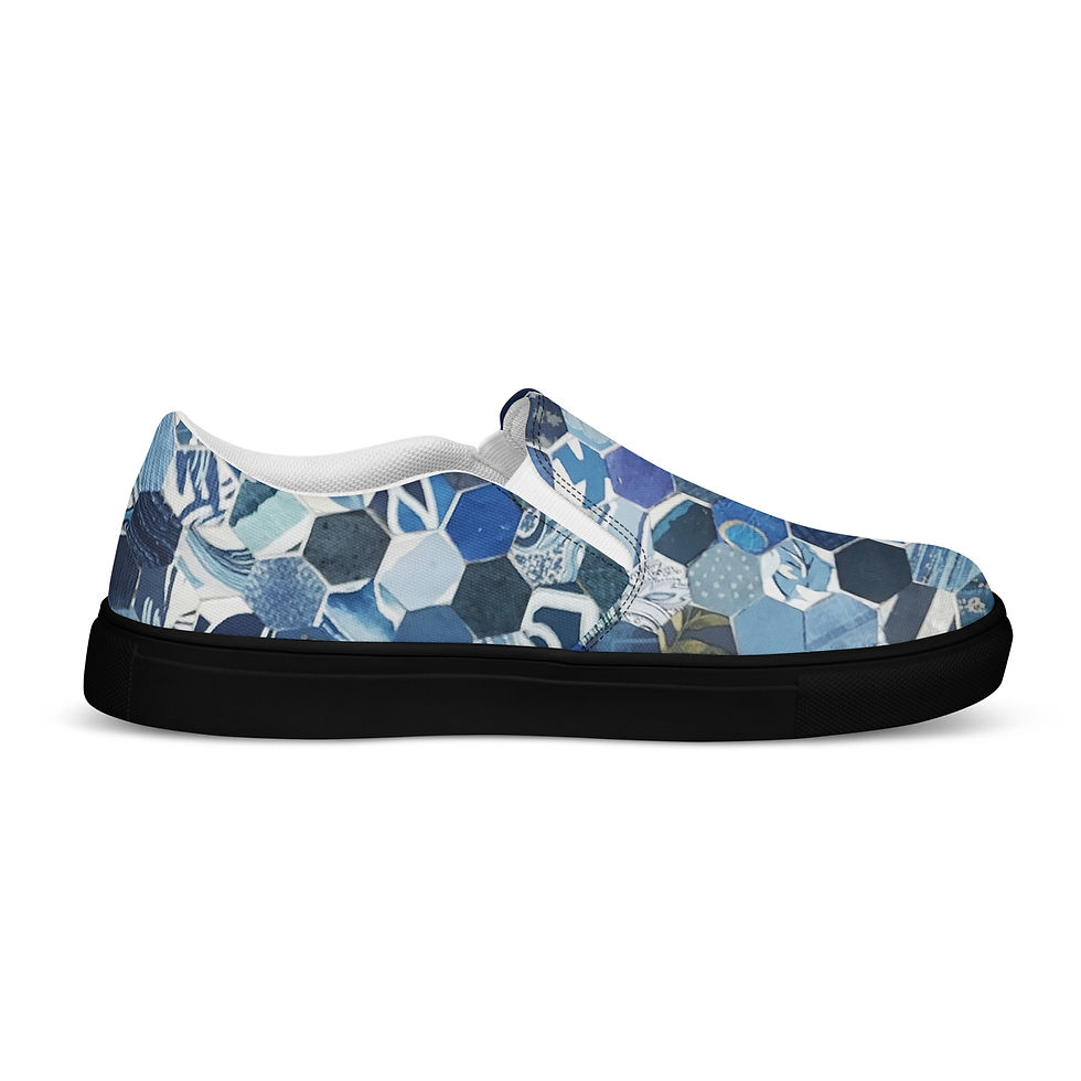 Thumbnail: Rhapsody in Blue Women’s slip-on canvas shoes