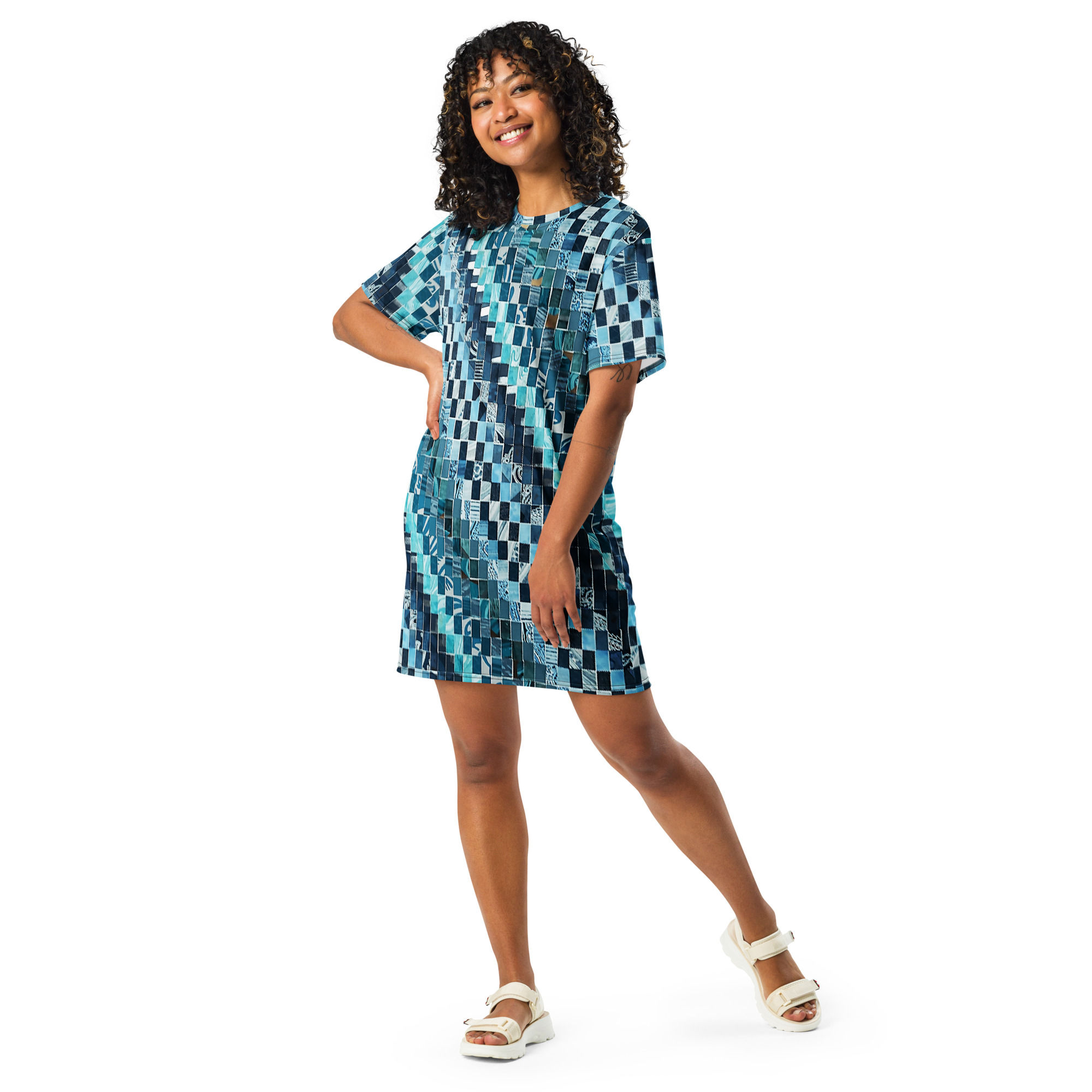 Cool Blue T-shirt dress